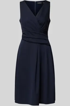 Ralph Lauren Knielanges Kleid in Wickel-Optik Modell 