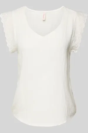 ONLY Comfort Fit Kurzarmbluse aus reiner Baumwolle Modell 