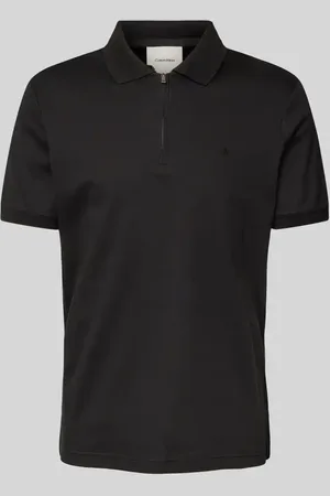 Calvin Klein Regular Fit Poloshirt mit Reißverschluss in , Größe L