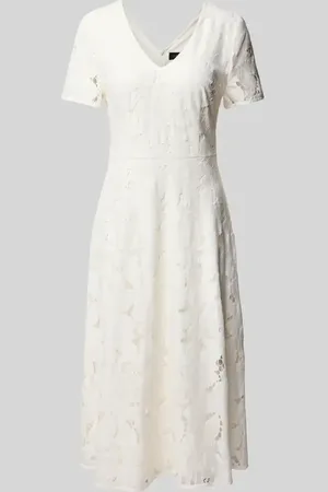 QS by s.Oliver Tailliertes Midikleid aus Baumwoll-Mix in , Größe 34