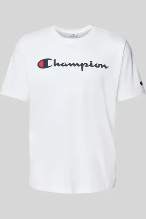 Champion T-Shirt mit Label-Print in , Größe L