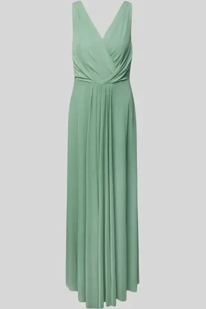 Christian Berg Abendkleid mit Raffungen und V-Ausschnitt in , Größe 32