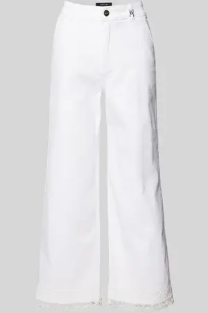 Marc Cain Wide Fit Jeans mit Spitzenbesatz in , Größe 38