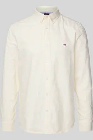 Tommy Hilfiger Slim Fit Freizeithemd aus reiner Baumwolle mit Logo-Stitching in , Größe L