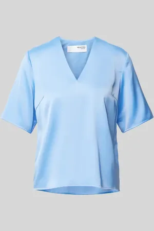 SELECTED Regular Fit Blusenshirt mit V-Ausschnitt Modell 