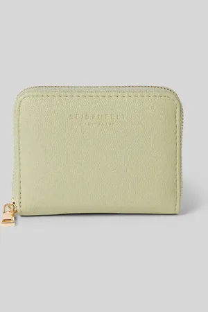 Seidenfelt Portemonnaie mit Label-Detail Modell 