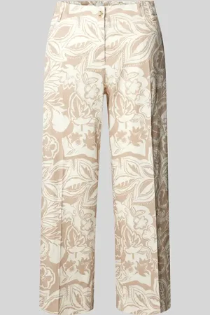 Brax Straight Leg Leinenhose mit verkürztem Schnitt in , Größe 34