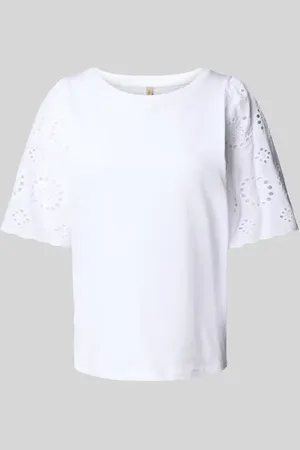 soyaconcept T-Shirt mit Lochstickerei Modell 