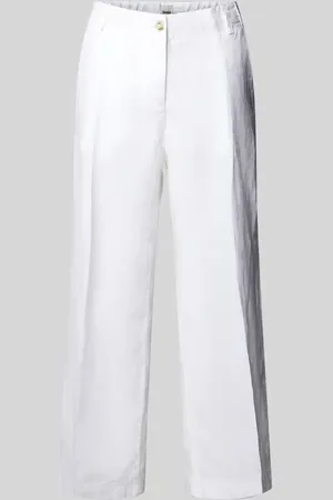 Brax Straight Leg Leinenhose mit verkürztem Schnitt in , Größe 34