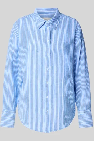 Gina Tricot Relaxed Fit Bluse aus Leinen-Baumwoll-Mix in , Größe M