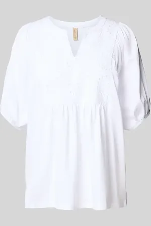 soyaconcept Relaxed Fit Bluse mit Lochstickerei Modell 