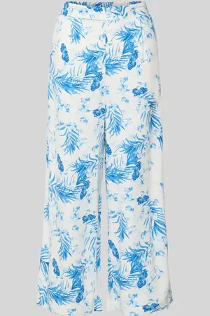 VERO MODA Loose Fit Weite Hose aus Viskose-Leinen-Mix Modell 