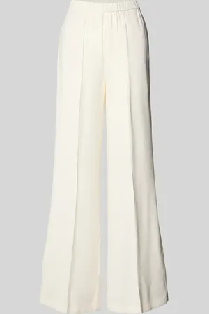 Oui Wide Leg Stoffhose mit fixierten Bügelfalten in , Größe 38