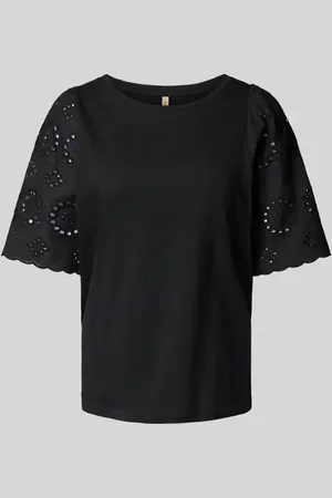 soyaconcept T-Shirt mit Lochstickerei Modell 