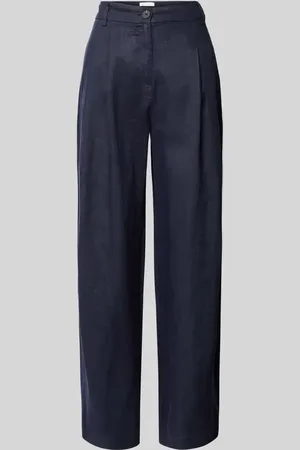 Christian Berg Wide Leg Leinenhose mit Bundfalten in , Größe 34