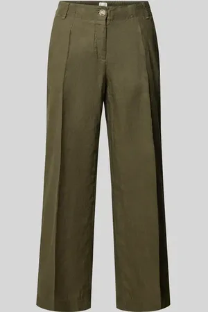 Brax Straight Leg Leinenhose mit verkürztem Schnitt in , Größe 34