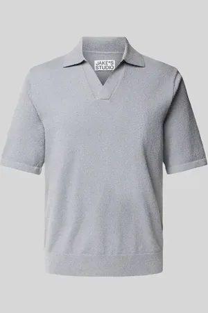 Jake*s Poloshirt mit Strukturmuster in , Größe L