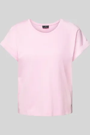 monari T-Shirt mit geripptem Rundhalsausschnitt in , Größe 36