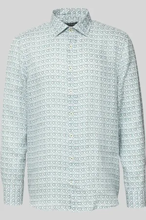 Bugatti Regular Fit Leinenhemd mit Kentkragen in , Größe 3XL