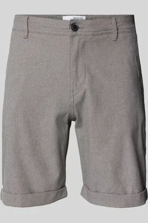 SELECTED Slim Fit Shorts mit Strukturmuster Modell 