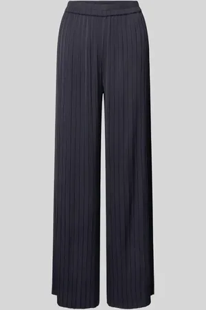 Comma, Straight Leg Stoffhose mit Plisseefalten in , Größe 34