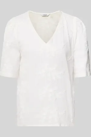 B YOUNG Regular Fit Blusenshirt mit Spitzenbesatz Modell 