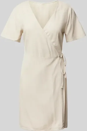VERO MODA Tailliertes Wickelkleid aus Viskose-leinen-Mix Modell 