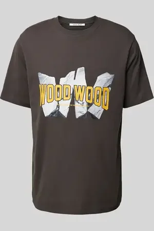 WoodWood Regular Fit T-Shirt mit Label-Print in , Größe L
