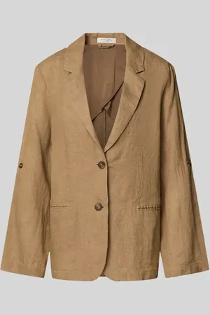 Christian Berg Leinenblazer mit Paspeltaschen in , Größe 34