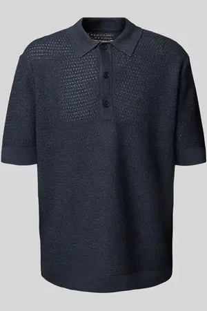 WoodWood Relaxed Fit Poloshirt in Strick-Optik in , Größe L