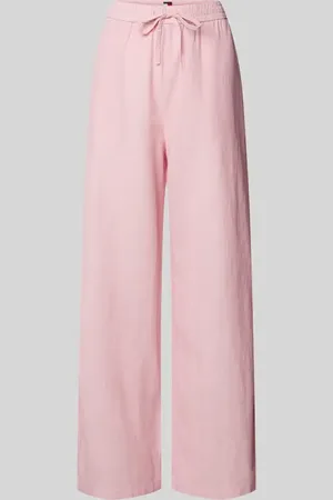 Tommy Hilfiger Weite Hose aus Baumwoll-Leinen-Mix in , Größe L