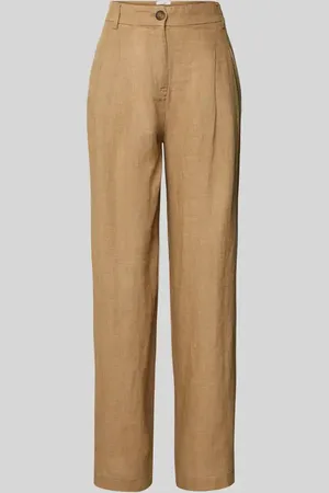 Christian Berg Wide Leg Leinenhose mit Bundfalten in , Größe 34