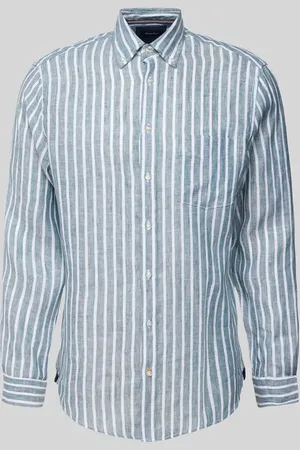 Christian Berg Regular Fit Leinenhemd mit Button-Down-Kragen in , Größe 3XL