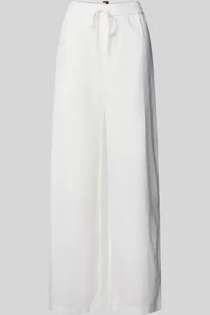 Tommy Hilfiger Weite Hose aus Baumwoll-Leinen-Mix in , Größe L