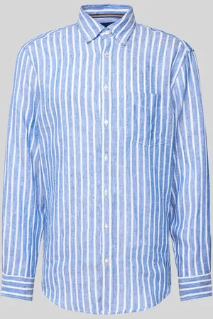 Christian Berg Regular Fit Leinenhemd mit Button-Down-Kragen in , Größe 3XL