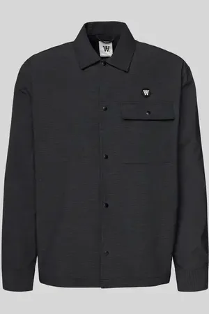 WoodWood Relaxed Fit Hemdjacke mit Knopfleiste in , Größe L