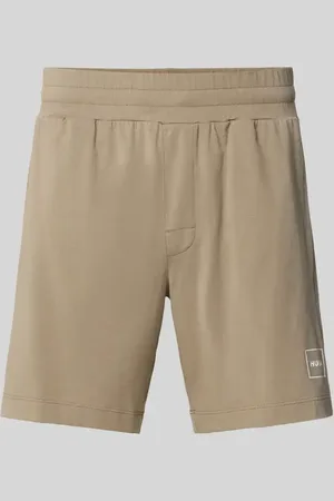 HUGO BOSS Regular Fit Sweatshorts mit Label-Print Modell 