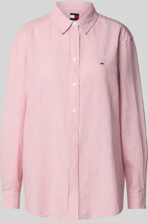 Tommy Hilfiger Relaxed Fit Blusenshirt aus Baumwoll-Leinen-Mix in , Größe L
