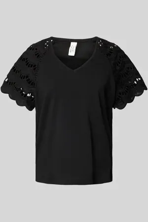VERO MODA Regular Fit T-Shirt mit Lochspitze Modell 