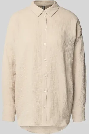 VERO MODA Loose Fit Hemdbluse aus reiner Baumwolle Modell 