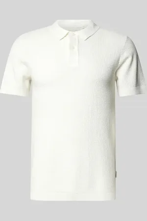 Blend Regular Fit Poloshirt mit gerippten Abschlüssen Modell 