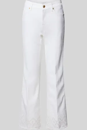 Cambio Flared Jeans mit Lochstickerei Modell 