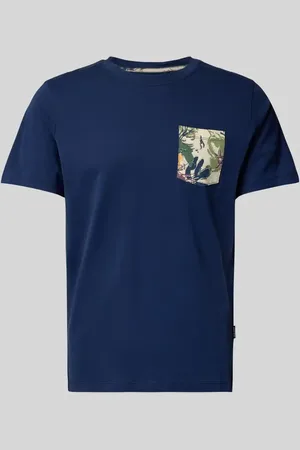 Blend T-Shirt mit geripptem Rundhalsausschnitt Modell 