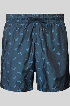 Emporio Armani Relaxed Fit Badeshorts mit Label-Print in , Größe L