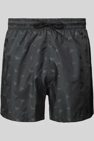 Emporio Armani Relaxed Fit Badeshorts mit Label-Print in , Größe L