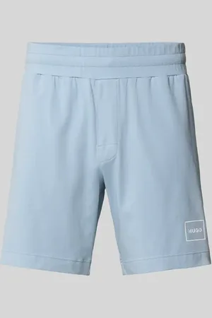 HUGO BOSS Regular Fit Sweatshorts mit Label-Print Modell 