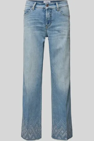 Cambio Flared Jeans mit Lochstickerei Modell 