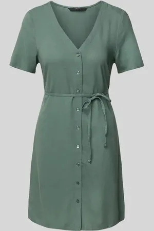 VERO MODA Loose Fit Minikleid aus Viskose-Leinen-Mix Modell 
