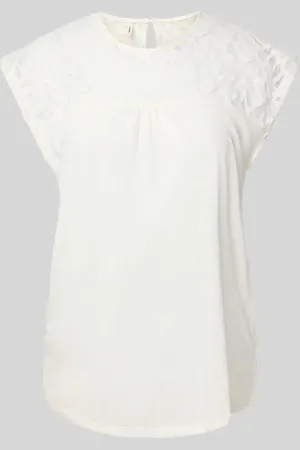 ONLY Regular Fit Top mit Spitzen-Detail Modell 