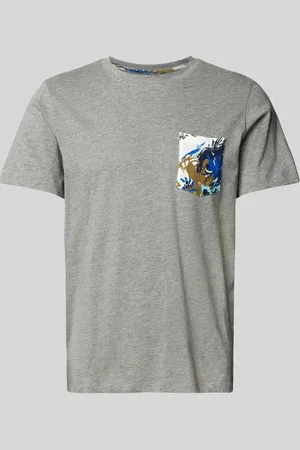 Blend T-Shirt mit geripptem Rundhalsausschnitt Modell 
